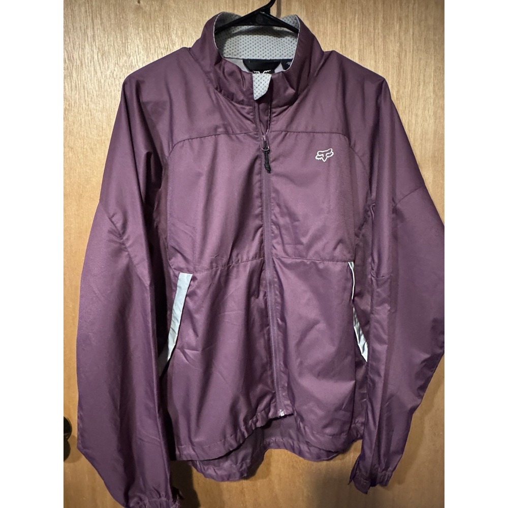 Fox Racing Jacket Womens Sz Large Purple Wind Breaker (R1)